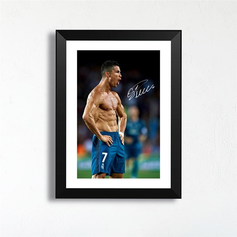 红魔C罗号码签名款装饰相框照片墙桌摆挂件酒吧挂墙海报壁画