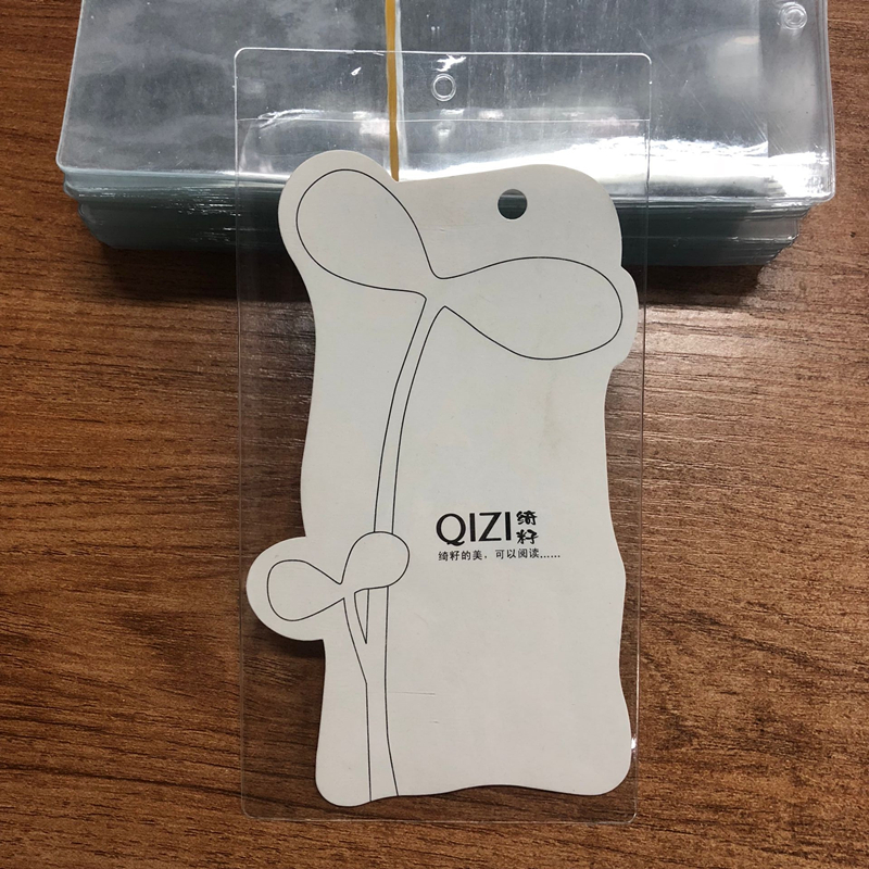 现货特大号PVC吊牌套领标袋透明塑料软皮卡片标签纸套袋子插口袋