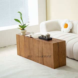 寂墩茶几木墩架民宿酒店根雕实木沙发旁边几矮凳