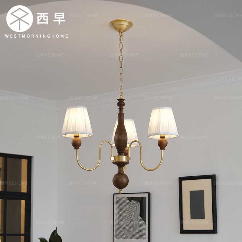 新款美式客厅吊灯法式中古餐厅灯吊灯高级感南洋风房间灯卧室灯