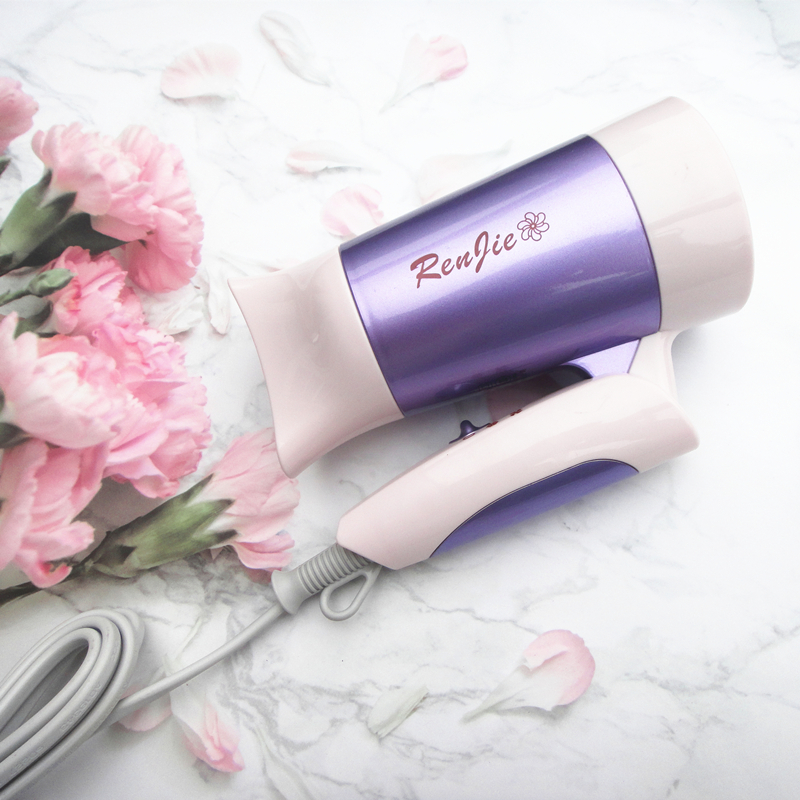 人杰折叠便携式学生宿舍1200W冷热风电热吹风机风筒不伤发512旅馆