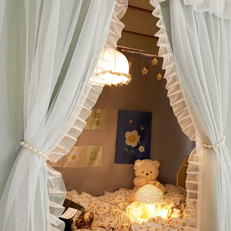 u型轨道床帘强遮光女大学生宿舍一体式上下铺全包滑轨式床幔窗帘