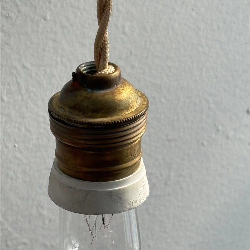 法国19中古典世纪美学工业美式复古做旧vintage黄铜吧台玄关吊灯