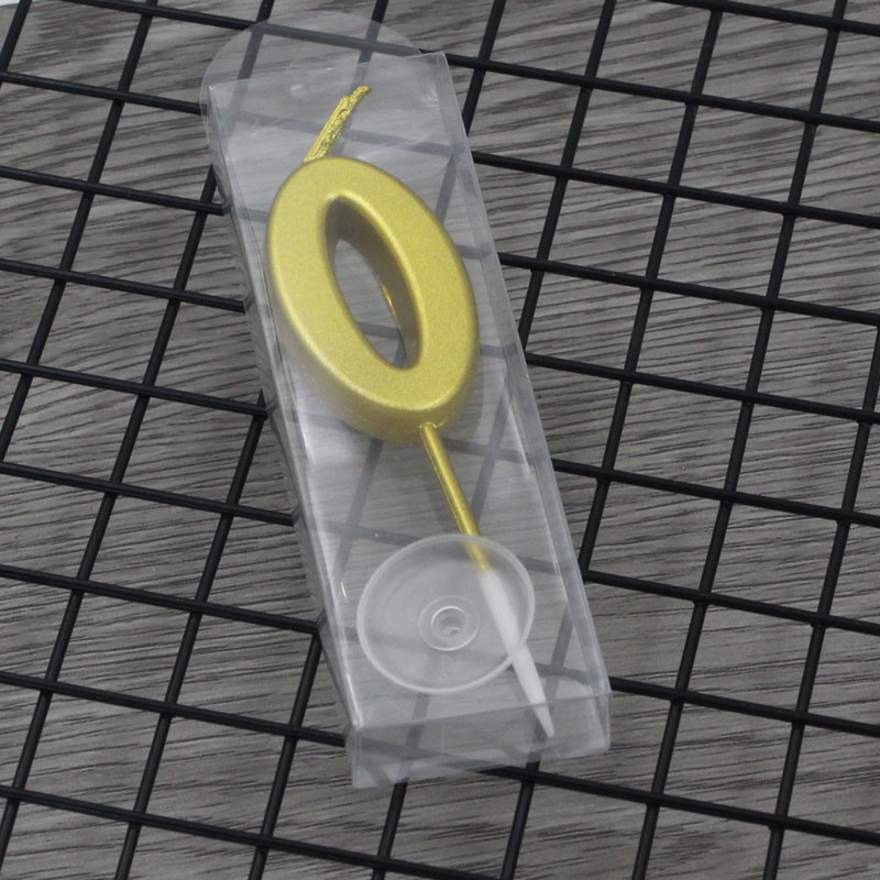 金色数字0-9蜡烛生日周岁满月蛋糕蜡烛独立PVC盒装数字蜡烛