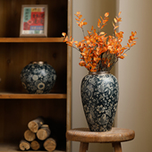 景德镇复古青花陶瓷花瓶水培植物摆件民宿酒店家居客厅玄关装 饰品