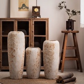 景德镇怀旧复古落地陶瓷大花瓶酒店民宿侘寂风装 饰品 饰摆件插花装