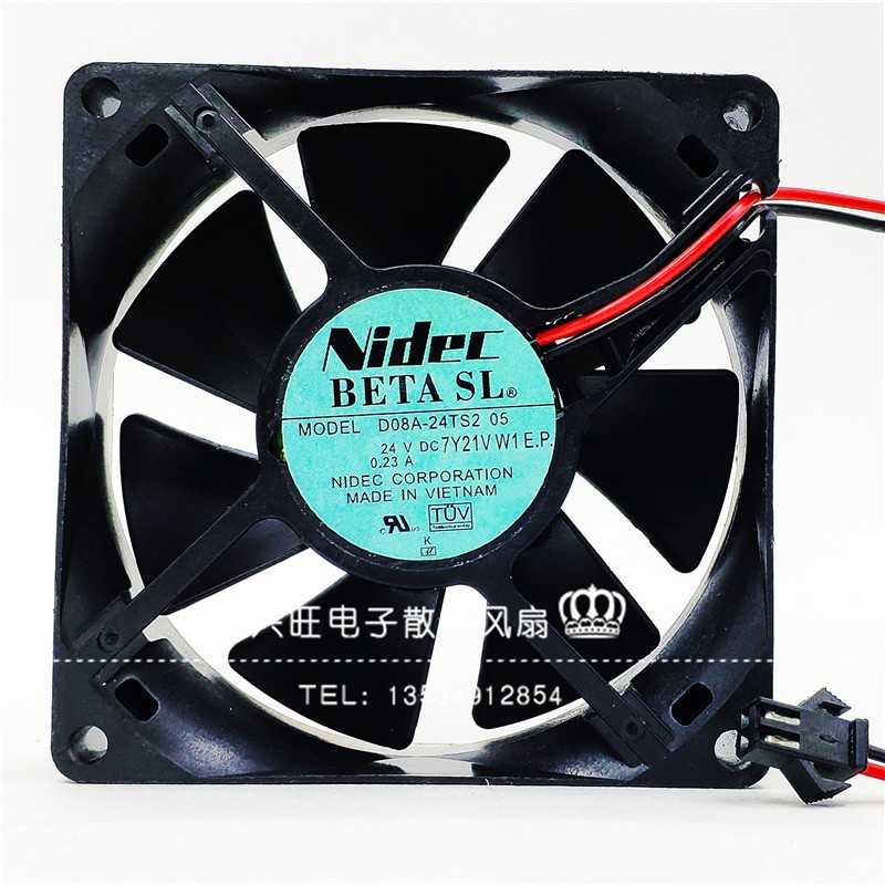 D08A-24TS2 05 24V 0.23A 原装日本NIDEC 80*80*25 变频器风扇