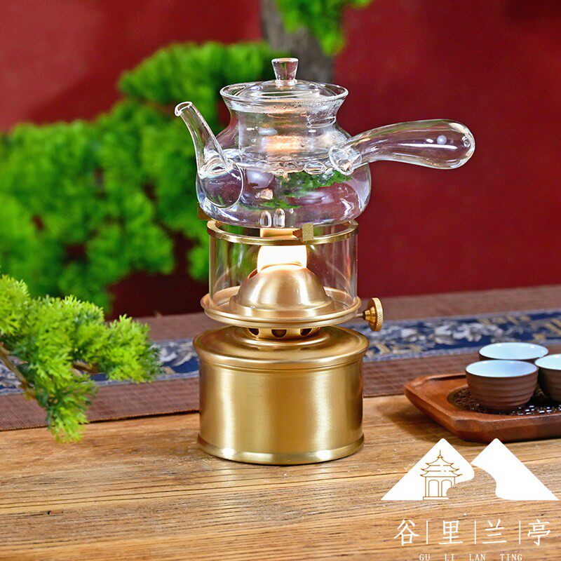 迷你新款空气灯煮茶炉可携式户外煤油灯泡茶炉复古煮茶灯活火茶灯