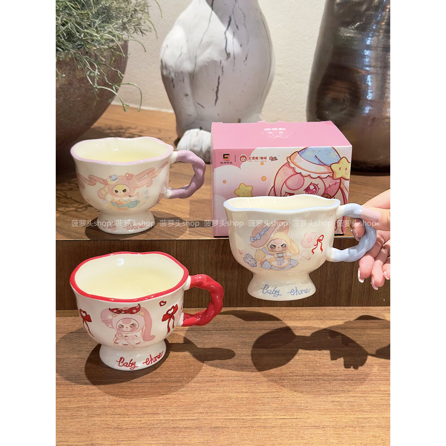 正版娃三岁联名潮玩马克杯卡通儿童水杯家用水杯陶瓷杯子生日礼物