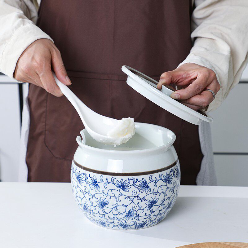 陶瓷调料罐调味罐盐罐家用猪油罐辣子罐辣椒罐厨房耐高温油罐带盖