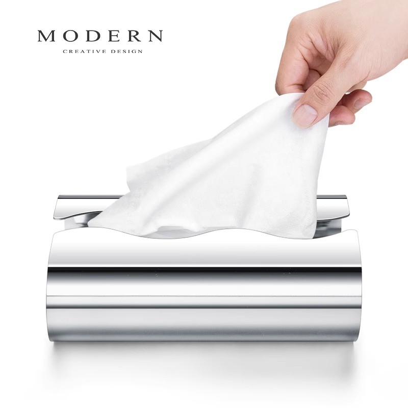 MODERN摩登不锈钢纸巾收纳盒轻奢简约家用茶几餐桌创意摆件抽纸盒