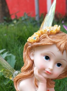 户外花园装饰花仙翅膀庭院乡村多肉小摆件创意学生小礼物