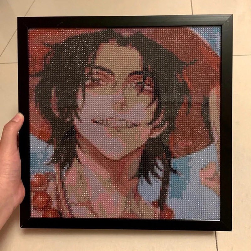 海贼王艾斯人物手工钻石贴画高颜值新款房间装饰画儿童礼物diy