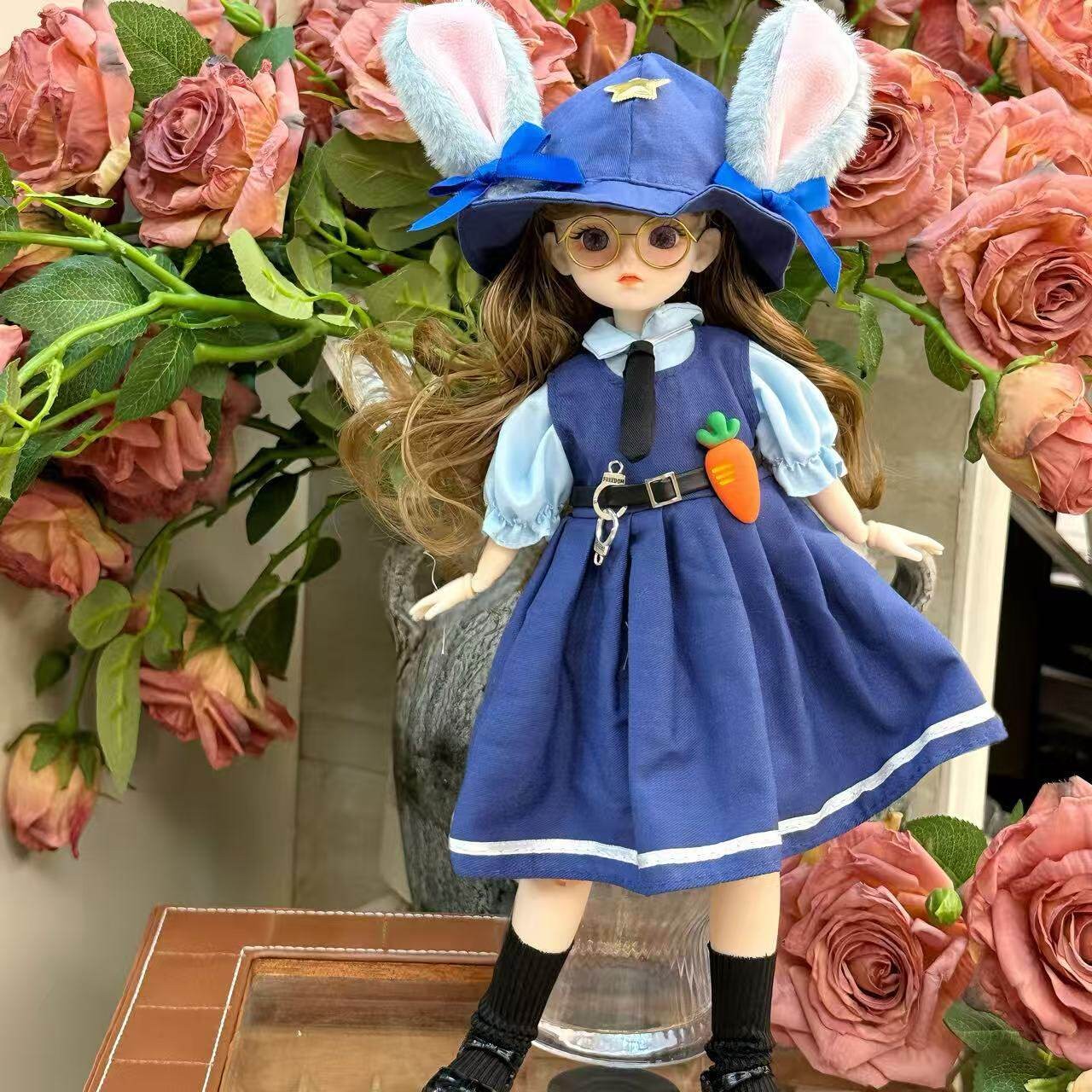 30厘米娃娃玩具女孩洋娃娃兔子警官可爱公主可换装玩偶礼物玩具