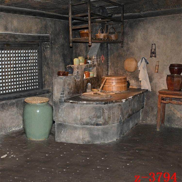 主播直播背景布80年代怀旧复古小卖铺商店宿舍农村室内厨房农家院