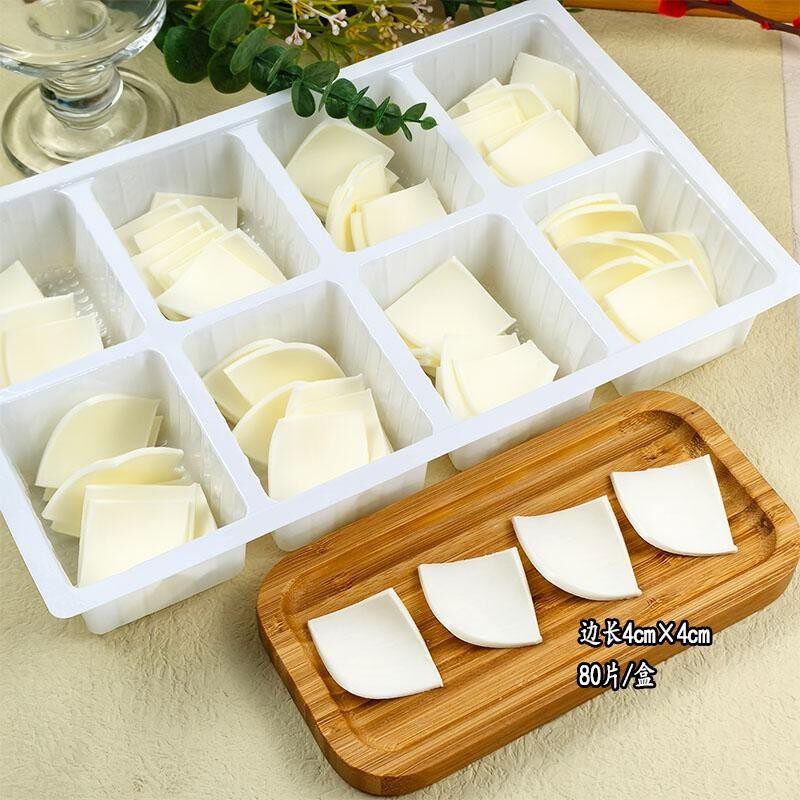白色曲线弯正方形巧克力插片蛋糕甜点装饰可食用配件材料长方成品