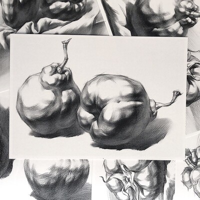 结构静物素描少儿初高中艺考美术画室范画临摹卡单体组合高清图素