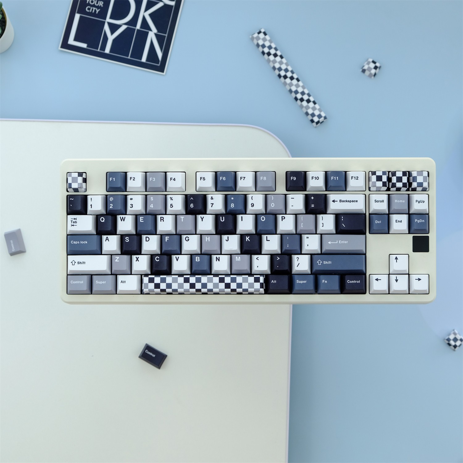 GMK 马赛克键帽129键PBT原厂高度热升华机械键盘键帽 热哥外部装