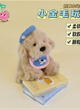 ChillyCherry原创金毛玩偶仿真小狗公仔可爱安抚毛绒玩具生日礼物