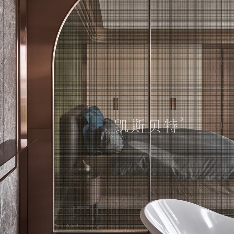 布纹玻璃贴膜黑金拉丝网格夹丝贴纸客厅移门窗户半透明防爆装饰膜