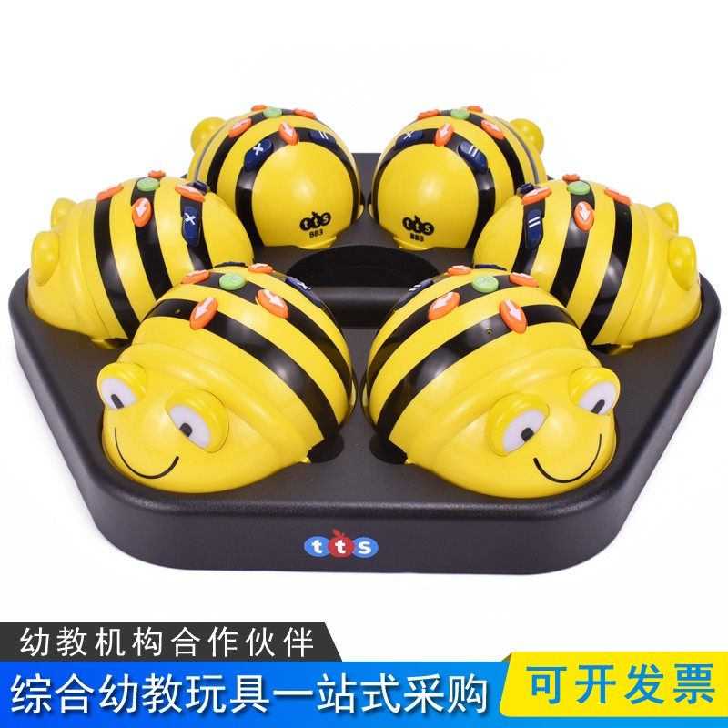 科学STEM编程地板机器人bee-bot无线蓝牙机器小蜜蜂套装游戏地垫