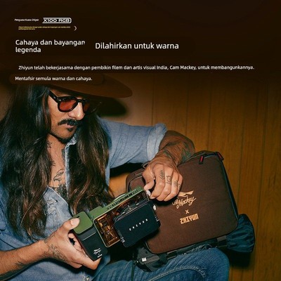 智云功率王X100RGB摄影补光灯户外相机拍摄专用便携式打光灯