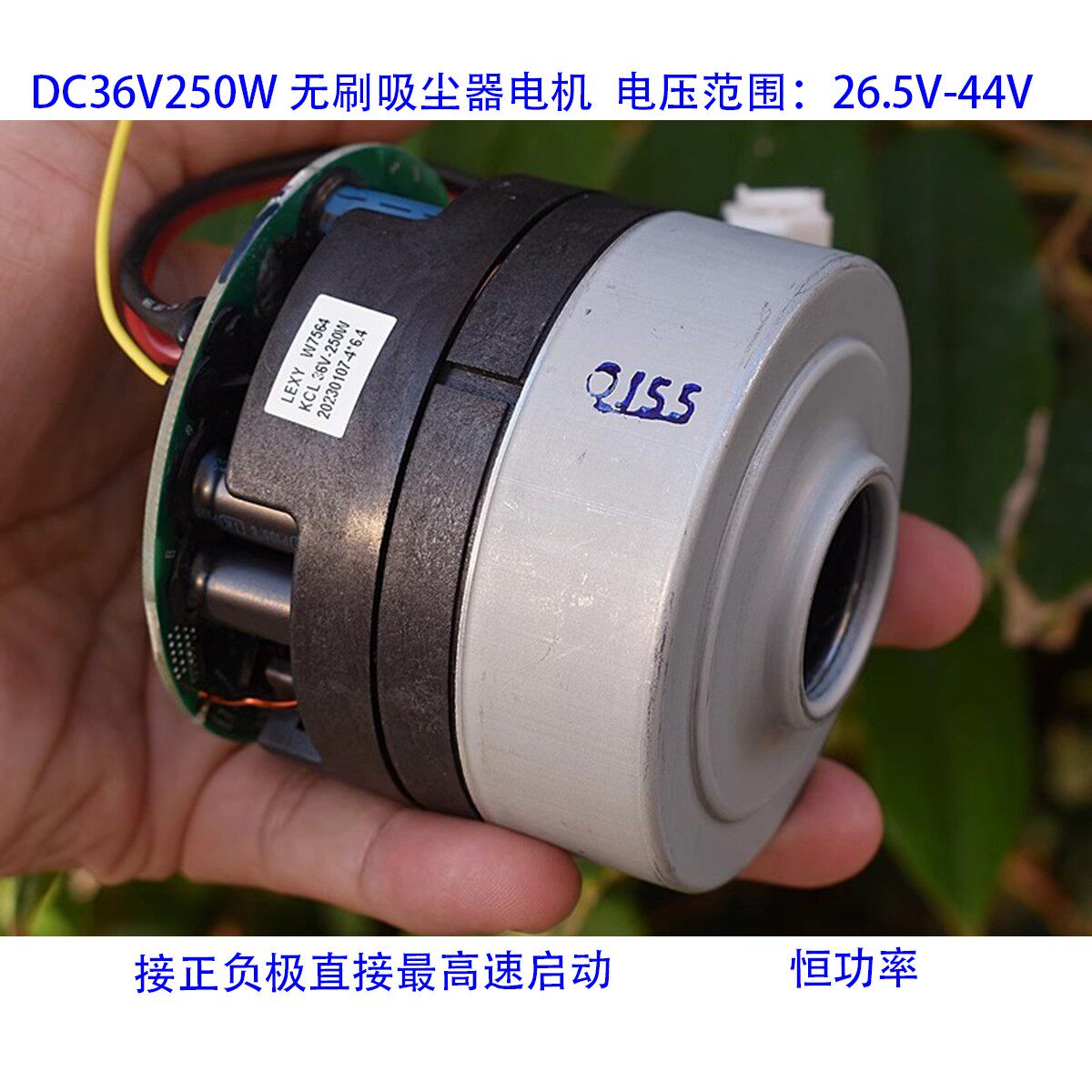 DC36V250W高速直流无刷吸尘器风机75mm大直径涡轮真空马达-恒功率