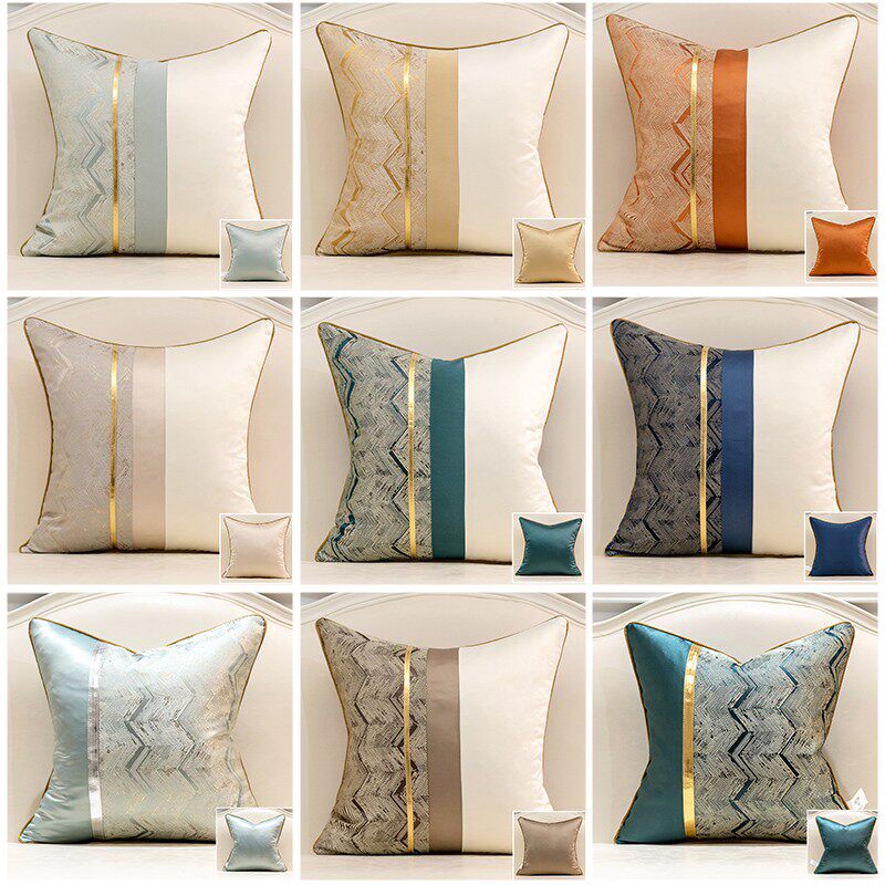 轻奢欧式客厅沙发抱枕套夏季大靠枕美式高级感现代简约汽车靠垫