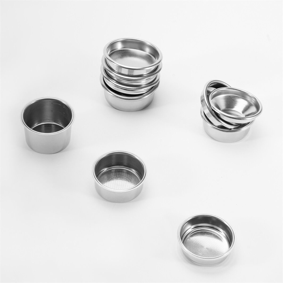 意式咖啡机手柄粉碗51/54/58mm滤网单份双份四人份不锈钢304配件