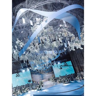 婚庆舞台勾花六角拧花网婚礼铁丝网吊顶造型网天花板装饰品道具网