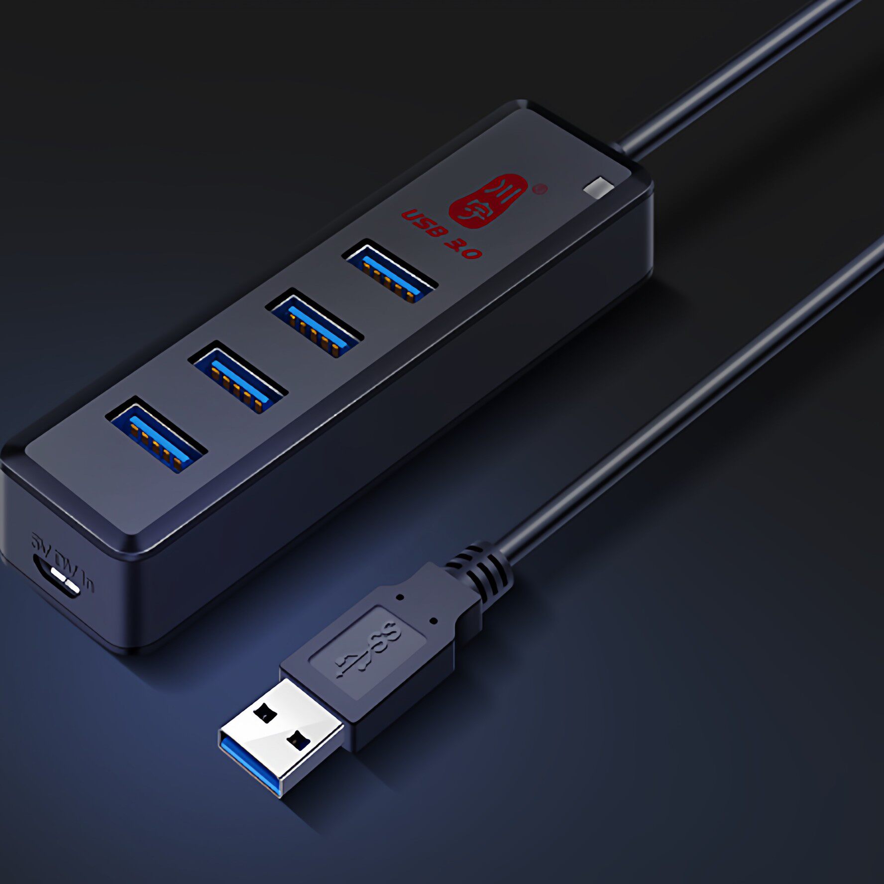 4 in 1 USB 3.0 Hub一拖四USB HUB 延长线集线器电脑USB扩充器1米