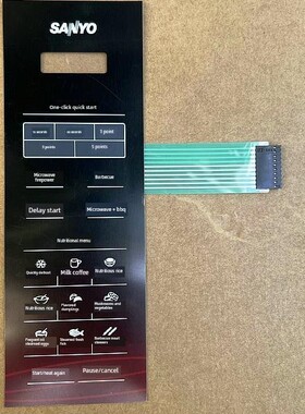 三洋微波炉EM-GF2112EPU-2113EU-2119E F2115EB1薄膜开关按键触摸