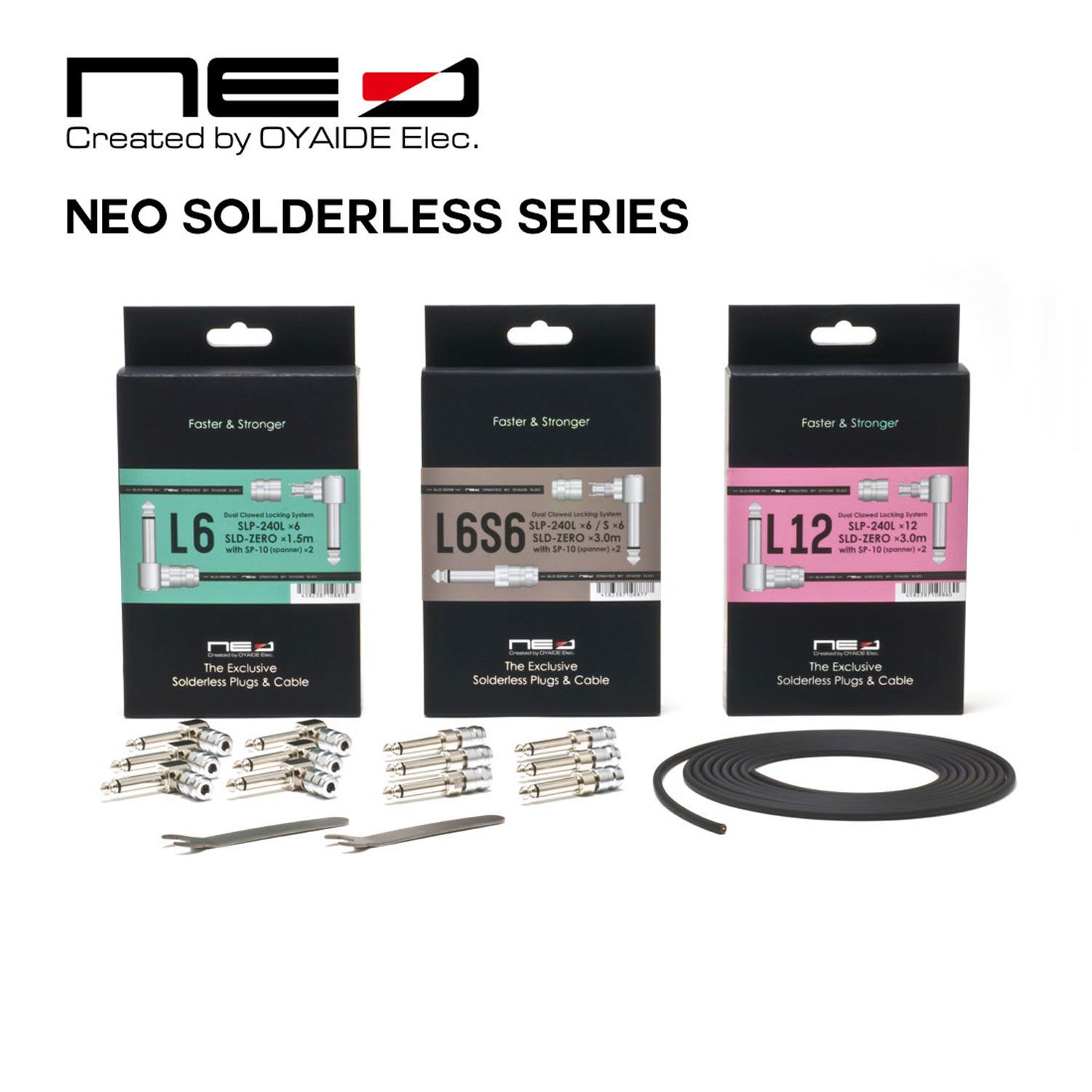Oyaide 欧亚德 NEO SOLDERLESS L6 L6S6 L12免焊吉他效果器连接线