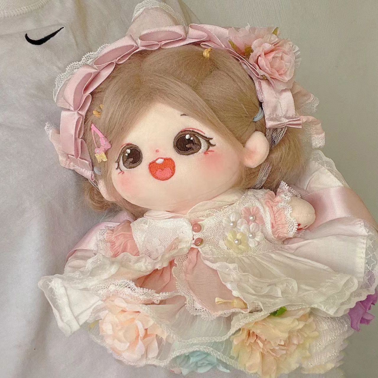 棉花娃娃女现货20cm裸娃公仔女孩可换装玩偶便宜衣服新年生日礼物