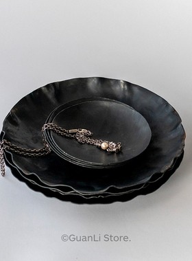 MAD et LEN盘子 铸铁碗君王系列MONARCHIA装饰器皿法国制礼物