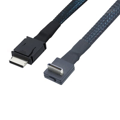 PCIE Oculink SFF 8611 4I 42P转 SFF-8611 4I 90度服务器高速线