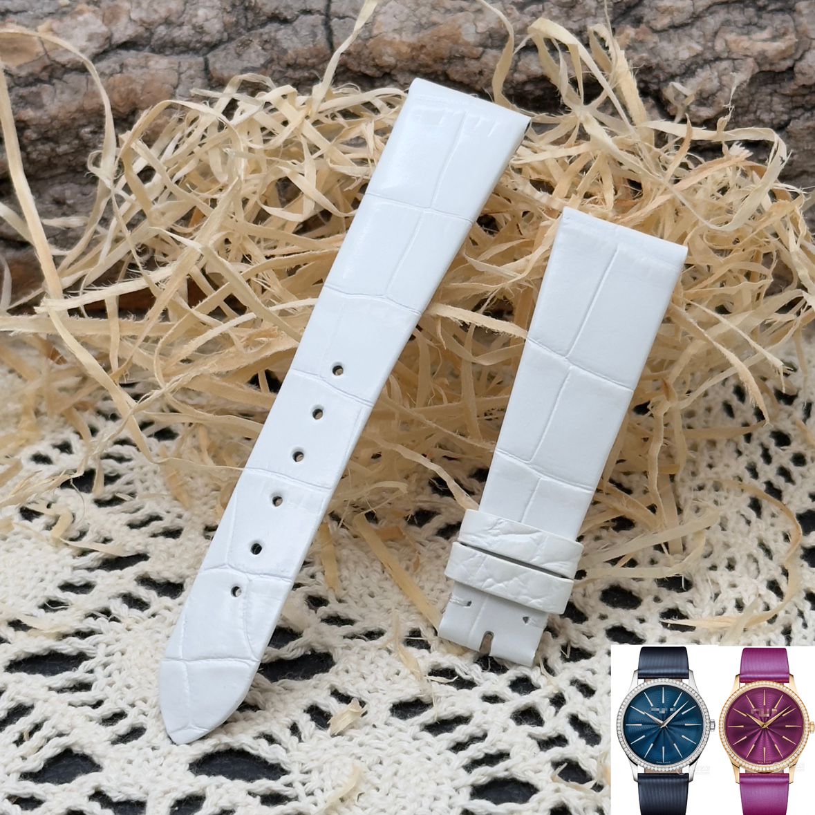 适配百达翡丽古典表系列4997手表带 原装款鳄鱼皮表带