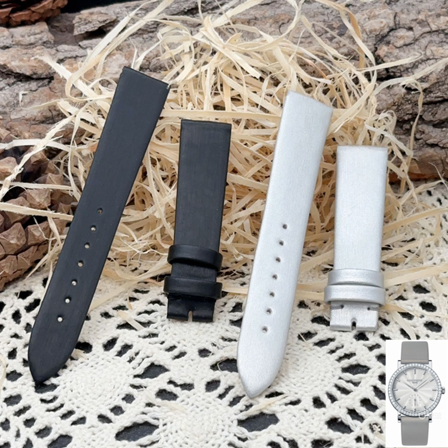 福西达表行 适配百达翡丽古典表系列7120G手表表带 绢丝真皮表带