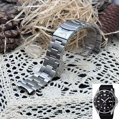 福西达适配卡西欧MDV-106/107剑鱼表带MTP1374/1375/VD01手表钢带