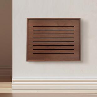 黑胡桃实木弱电箱遮挡装饰盖板电表箱画多媒体网线盒遮挡箱免打孔