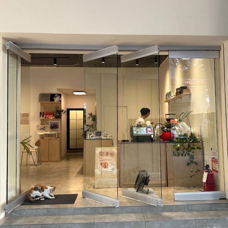 铝合金无边框吊夹玻璃门钢化玻璃折叠门阳台吊轨推拉移动店铺隔断