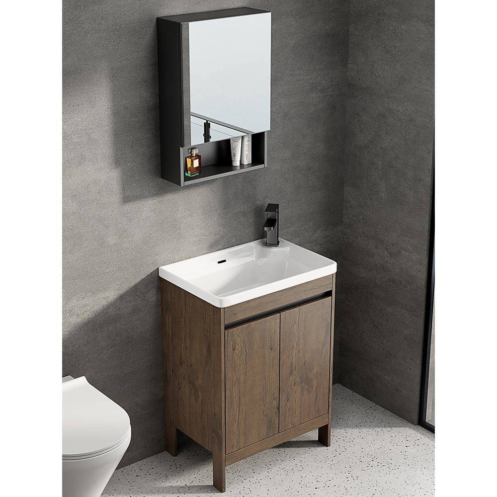 加深落地式浴室柜组合卫生间家用陶瓷洗手盆洗脸盆小户型洗漱台池