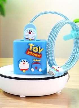 适用80wOPPOReno14 13pro/findx8s数据线保护套A5Pro充电线缠绕绳