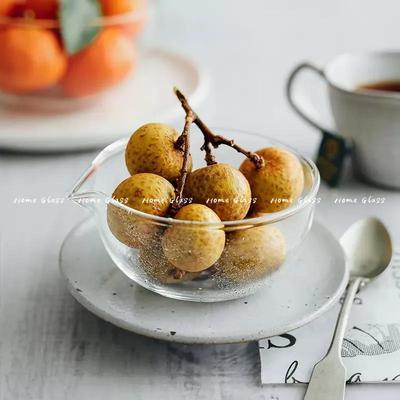 耐热玻璃引流碗带嘴小碗抹茶碗大码碗烘焙酱料碗可微波甜品碗大号