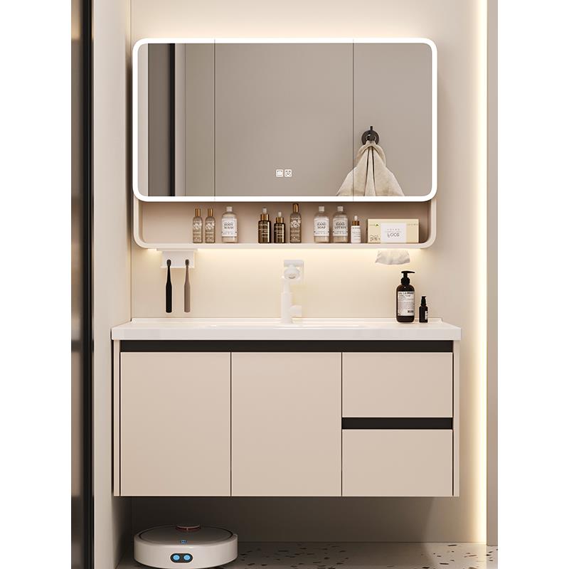 加厚全铝蜂窝浴室柜组合陶瓷一体盆洗漱台小户型卫生间洗手脸洗盆