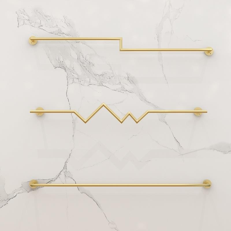 铁艺服装店展示架上墙服装架女装店个性金色货架壁挂式正挂衣服架