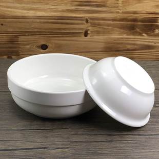 陶瓷羊汤碗商用韩式纯白色特大号酒店水煮鱼餐具饭店圆形深饭碗