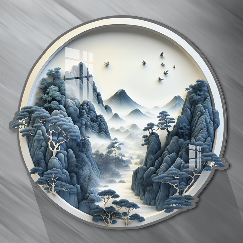 圆形装饰贴墙面遮丑贴客厅房间自粘3d立体亚克力墙贴创意定制贴画图片