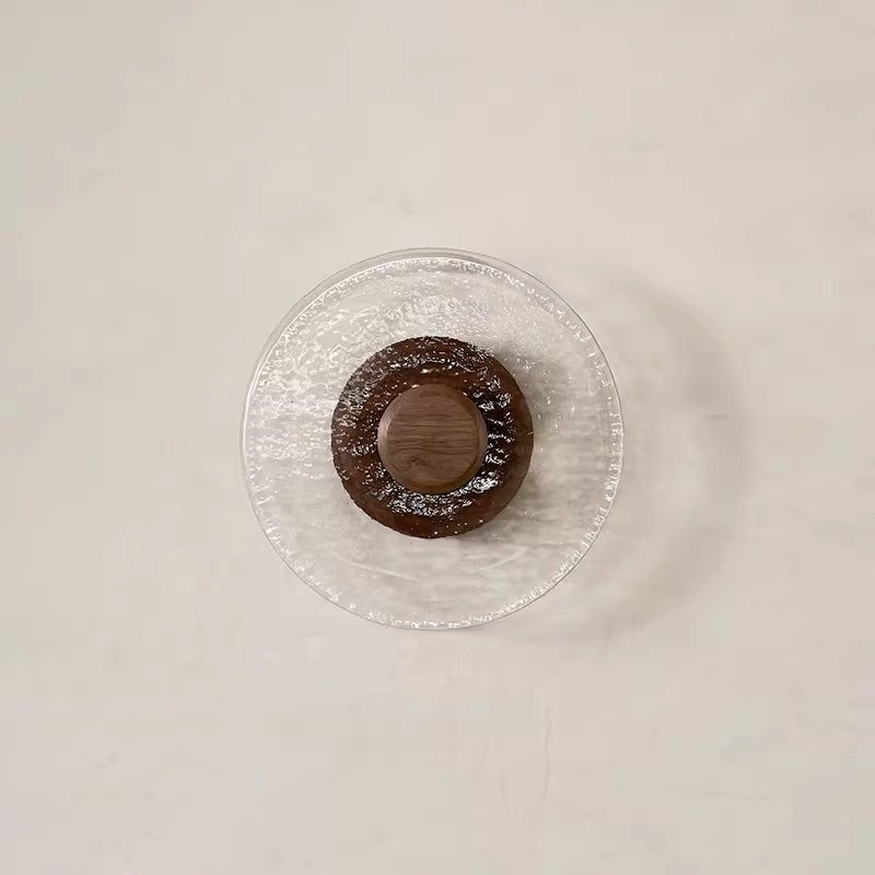 意大利设计师款壁灯 咖啡厅玄关背景墙玻璃工艺胡桃木黄铜装饰灯