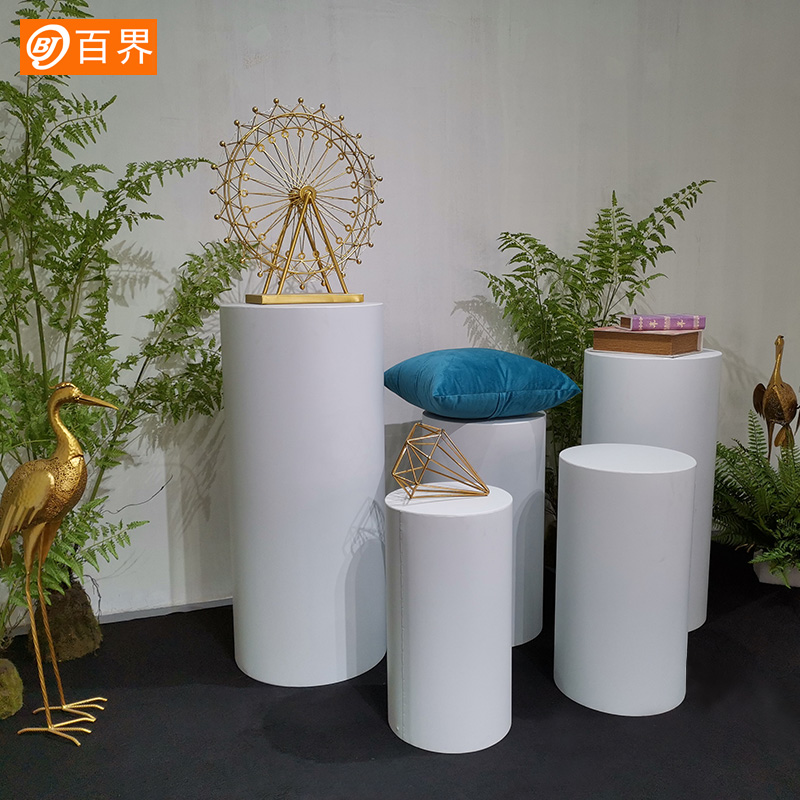 铁艺烤漆商场橱窗展示台桌服装店铺陈列中岛展示架落地流水台摆件